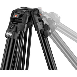 Manfrotto 504X Fluid Video Head & 645 FAST Aluminum Tripod with Mid-Level Spreader KIT