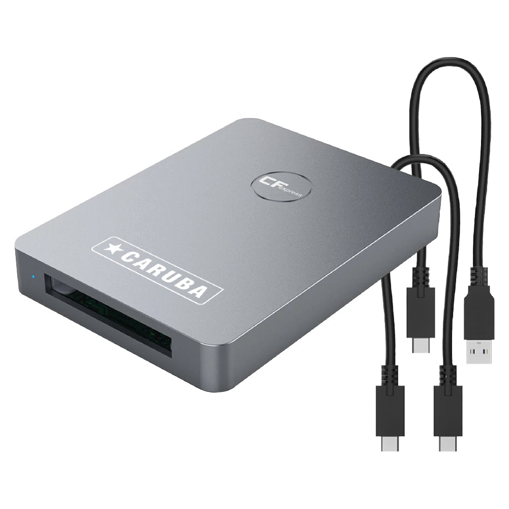 Caruba Kortalesari fyrir CFexpress Type B með USB-A og USB-C