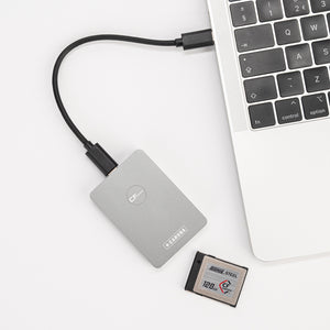 Caruba Kortalesari fyrir CFexpress Type B með USB-A og USB-C