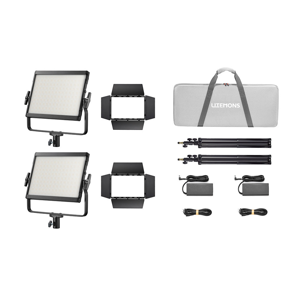 Godox LP600Bi K2 Svart Litemons Bi-color LED ljós 2 ljós kit