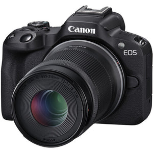 Canon EOS R50 með RF-S 18-45MM og RF-S 55-210MM linsum