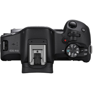 Canon EOS R50 með RF-S 18-45MM og RF-S 55-210MM linsum
