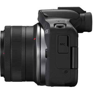 Canon EOS R50 með RF-S 18-45MM og RF-S 55-210MM linsum