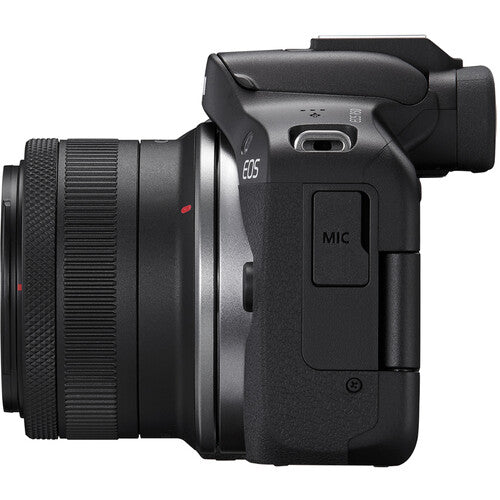 Canon EOS R50 með RF-S 18-45MM og RF-S 55-210MM linsum