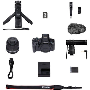 Canon EOS R50 RF-S 18-45mm linsu - Creator kit