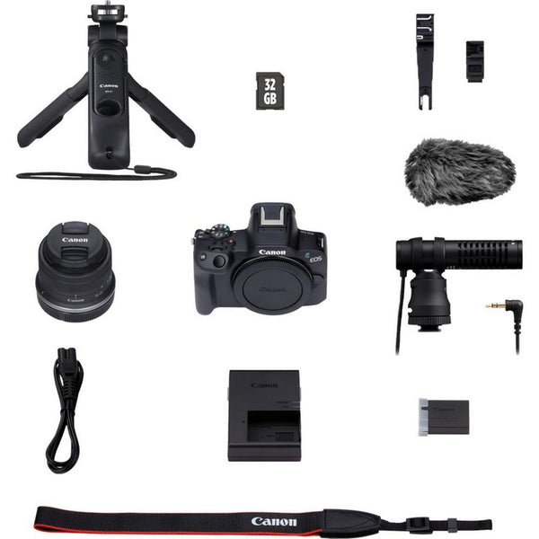Canon EOS R50 RF-S 18-45mm linsu - Creator kit