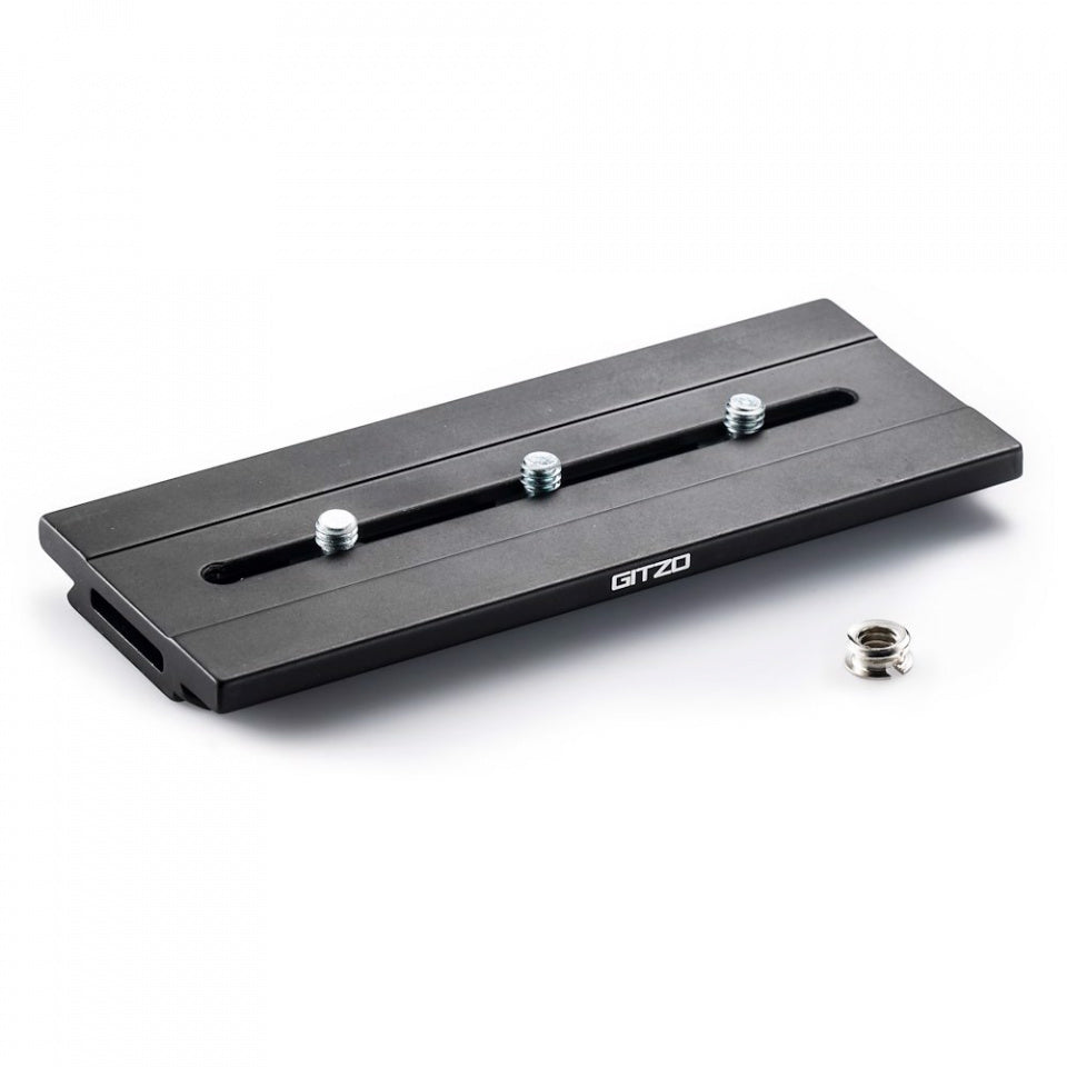 Gitzo Quick Release Plate, Long D Profile W/ rubber grip